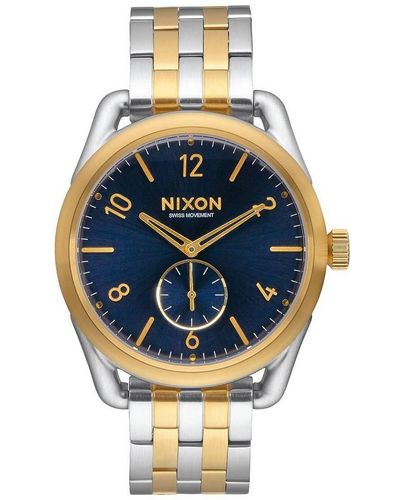 Nixon Analog Quarz Uhr mit Edelstahl Armband A950-1922-00 - Blau