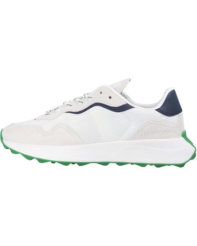 Tommy Hilfiger Tommy Jeans Runner Outsole Sneaker White Weiss - 42/42.0 - Weiß