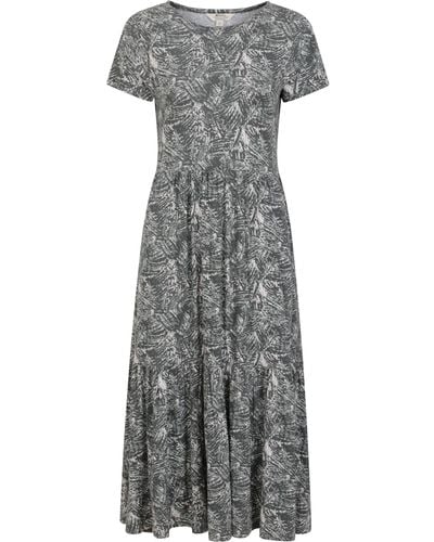 Mountain Warehouse Sardinia Womens Tiered Dress - Upf 50+, Ladies Lightweight & Breathable Casual Dress - Spring, Summer, - Grey