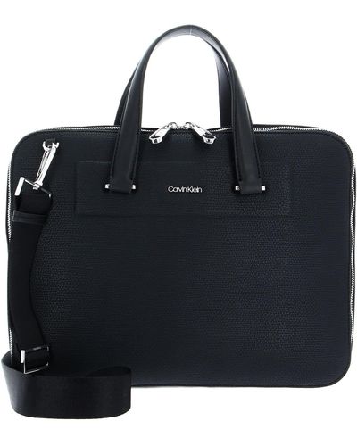 Calvin Klein Minimalism Slim Laptop Bag - Noir