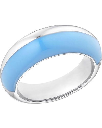 S.oliver Ring Edelstahl Ringe - Blau