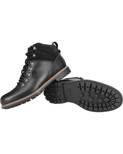 Clarks Westcombe Hi Waterproof Leather Boots In Black Warmlined Standard Fit Size 6