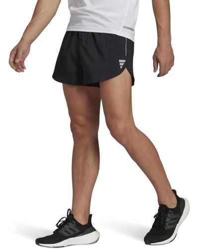 adidas Own The Run Split Shorts - Black