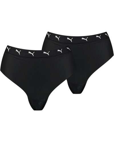PUMA Sporty String Thong Panties - Schwarz