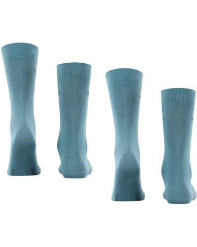 Esprit Falke Basic Uni 2-pack Cotton Thin Plain Multipack 2 Pairs Socks - Blue