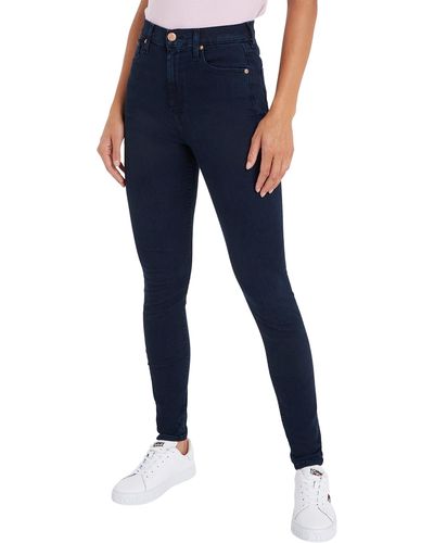 Tommy Hilfiger Tommy Jeans Sylvia Jeans Hoge Taille - Blauw
