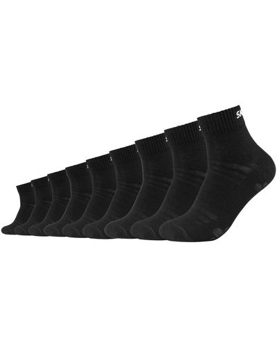 Skechers 9 Paar Quarter Socken SK42017 - Schwarz
