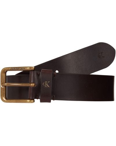 Calvin Klein Belt 4.0 Cm Leather - Black