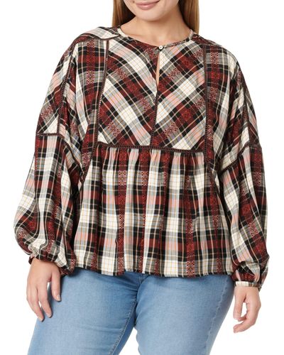 Pepe Jeans Zoe, Camicia Donna, Rosso - Marrone