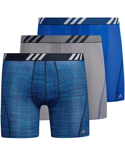 adidas Men's Sport Performance Mesh Boxer Brief Underwear (3-Pack), Black/ Onix