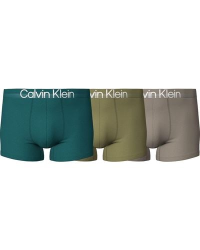 Calvin Klein Calvin Klein 3er-Pack Boxershorts Trunk 3Pk mit Stretch - Grün