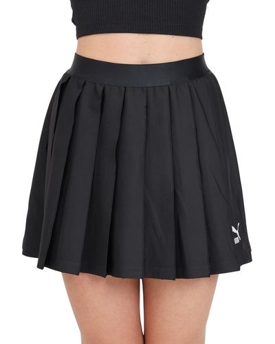 PUMA Classics Pleated Skirt Korte Rok Voor - Zwart