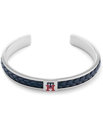 Tommy Hilfiger 88800991 Bangle Stainless Steel Leather One Size - Blue