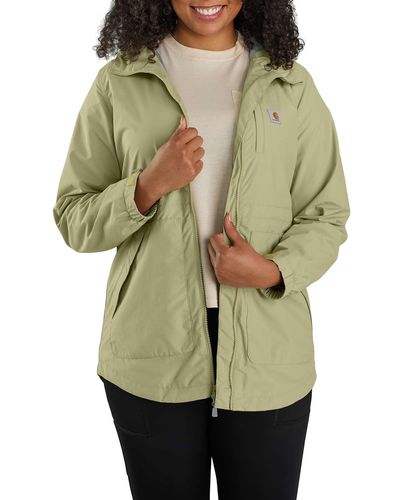 Carhartt Plus Size Rain Defender Relaxed Fit Lightweight Coat - Green