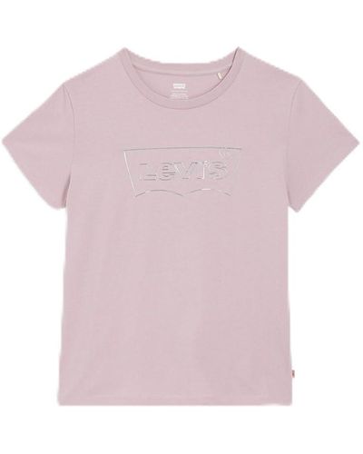 Levi's The Perfect Tee T-Shirt Graphique - Rose