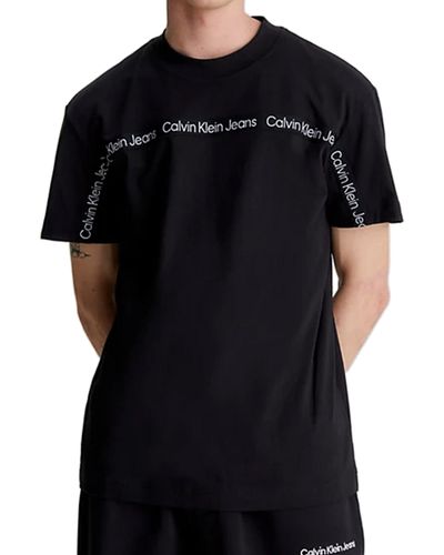 Calvin Klein Shirt with Logo Taping - Size - Schwarz