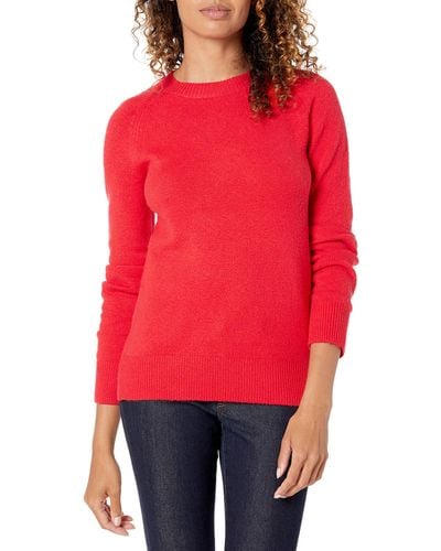Amazon Essentials Classic-fit Long-sleeve Crewneck Sweater - Red