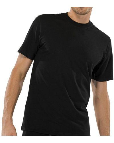 Schiesser American Crew Neck Shirt 6er Pack Black XL - Schwarz