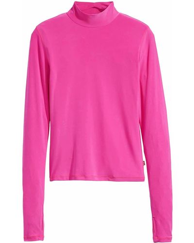 Levi's Mammoth Secondskin Long-Sleeve Top Mujer - Rosa
