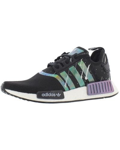 Adidas nmd top black green purple