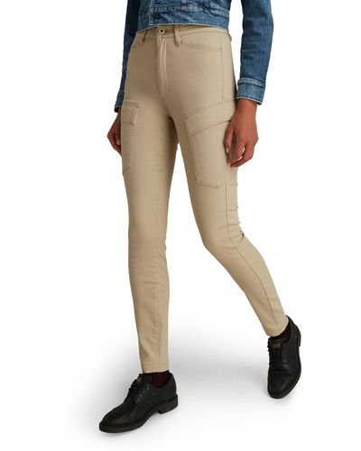 G-Star RAW High G-shape Cargo Skinny Broek Voor - Naturel