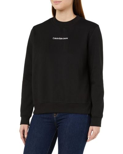 Calvin Klein Institutional Crew Neck Sweatshirts Black