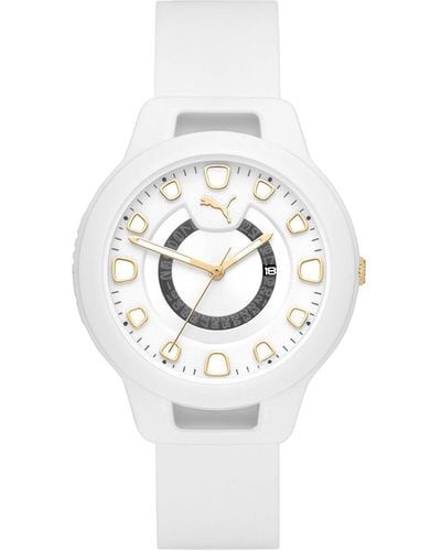 PUMA Reset V1 Silicone Watch - White