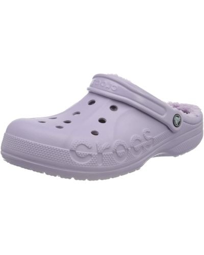 Crocs™ Classic Lined Warm and Fuzzy Slippers Clog - Lila
