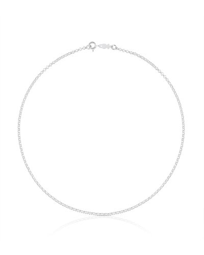 Tous Choker Chain in argento - Bianco