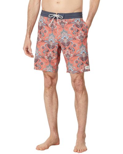 O'neill Sportswear Pantaloncini da bagno da uomo con stampa tropicale da 48 cm - Rosso