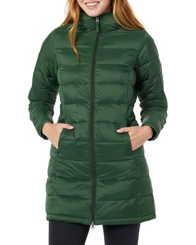Amazon Essentials Lightweight Water-Resistant Packable Puffer Coat Cappotto di Pelliccia - Verde