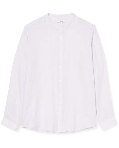 FIND Long Sleeve Linen Shirt Hemd - Weiß