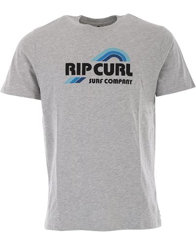 Rip Curl Surf Revival Waving Tee T-Shirt Top Grey Marle - Grau