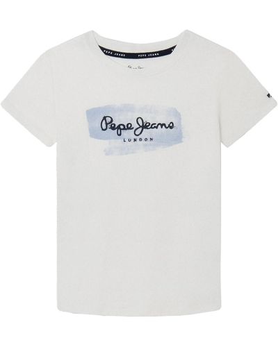 Pepe Jeans Seth tee Jr T-Shirt - Blanco