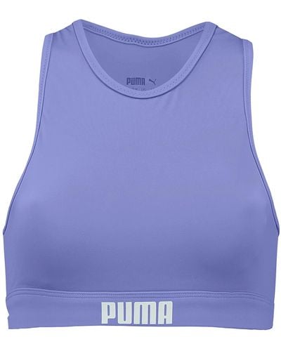 PUMA Racerback Swimwear Bikini Top - Blue