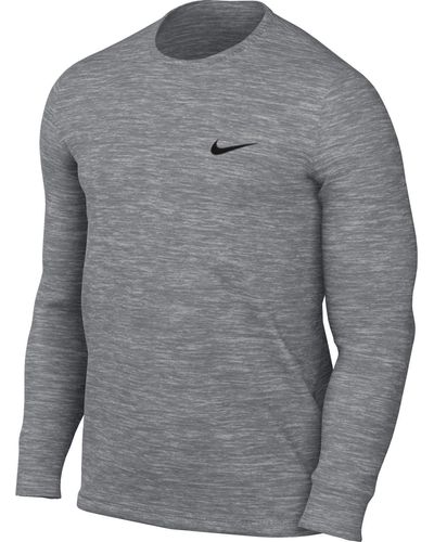 Nike Dri-fit Uv Hyverse Shirt Met Lange Mouwen - Grijs