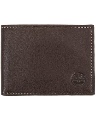 Timberland Blix Slimfold Leather Wallet - Brown