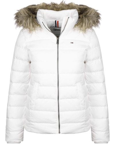 Tommy Hilfiger Essential Hooded Down Jacket - White
