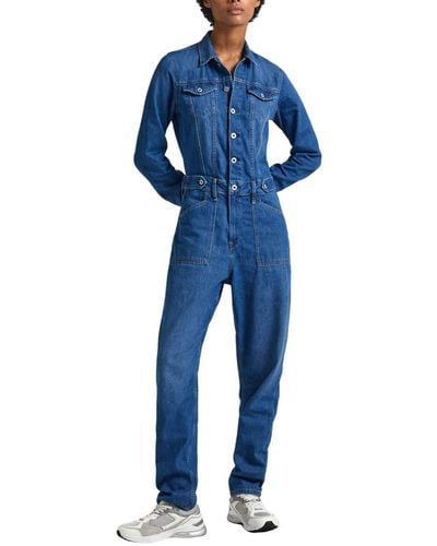 Pepe Jeans Utilitaire de Chasseur Combinaison - Bleu