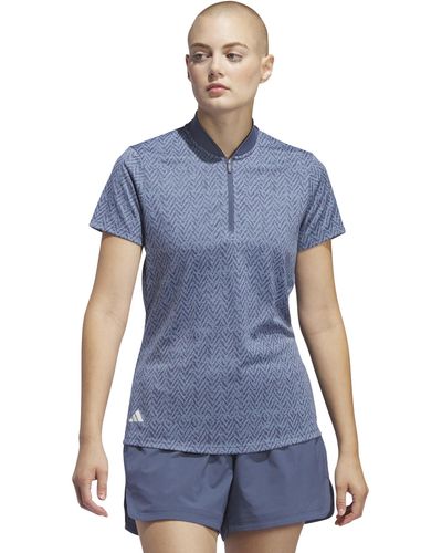 adidas Ultimate365 Jacquard Polo Shirt Golf - Blue