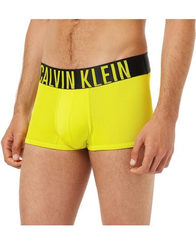 Calvin Klein Boxer Uomo Confezione da 2 Low Rise Trunks Elasticizzati - Giallo