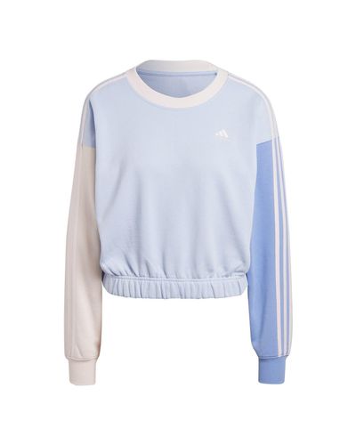 adidas Essentials 3-stripes Crop Sweatshirt - Blue