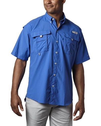 Columbia Big Tall Bahama Ii Short Sleeve Shirt - Blue