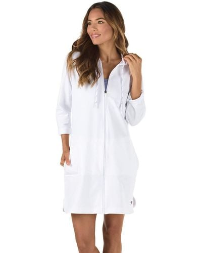 Speedo UV Cover Up Aquatic Quarter Sleeve Robe Solid Costumi da Bagno - Bianco