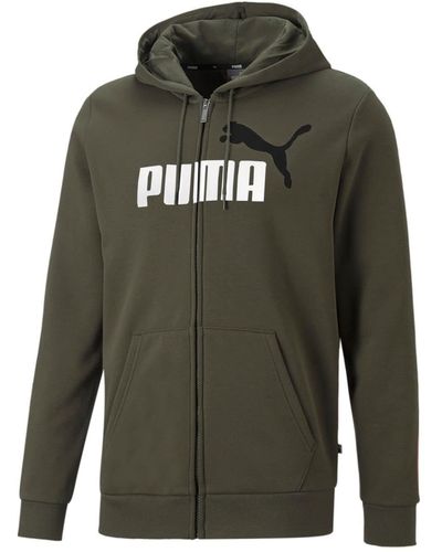 PUMA ESS+ 2 Col Fz Hoodie FL Sweatshirt - Grün