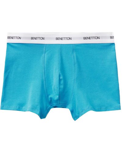 Benetton 3op82x00o Boxer a Pantaloncino - Blu