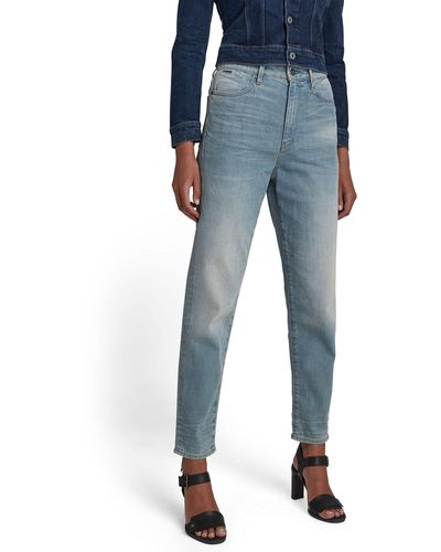 G-Star RAW Janeh Ultra High Mom Ankle Jeans - Blue