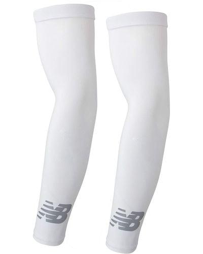 New Balance Outdoor Sports Compression Arm Sleeves - Blanc