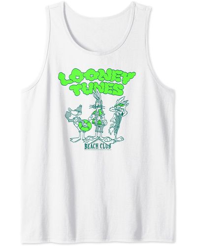 Amazon Essentials Club de playa Looney Tunes Camiseta sin gas - Verde