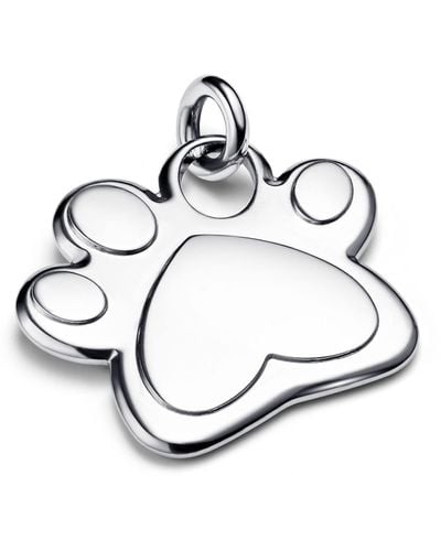 PANDORA Moments 312268c00 Pets Dog Paw Collar Pendant Stainless Steel Compatible With Pet Collar Made Of Leather-free Fabric - Metallic